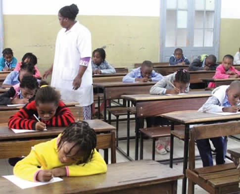 Sala de aulas no ensino primário